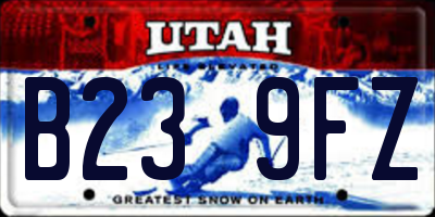 UT license plate B239FZ