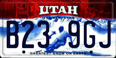 UT license plate B239GJ