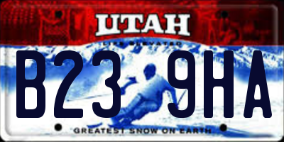 UT license plate B239HA