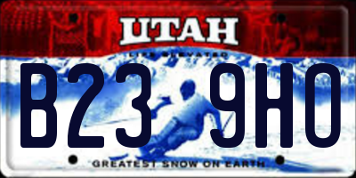 UT license plate B239HO