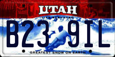 UT license plate B239IL