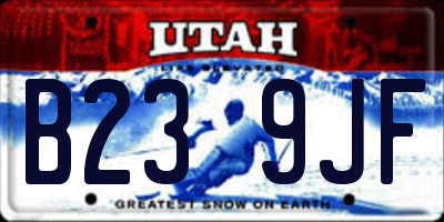 UT license plate B239JF