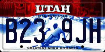 UT license plate B239JH