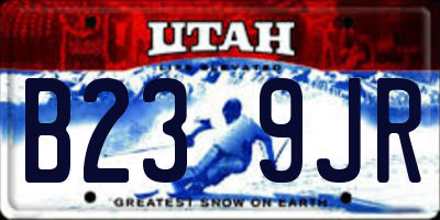 UT license plate B239JR