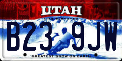 UT license plate B239JW