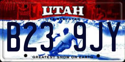UT license plate B239JY