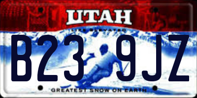UT license plate B239JZ