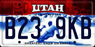 UT license plate B239KB
