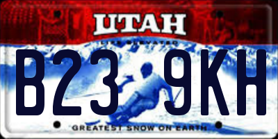 UT license plate B239KH