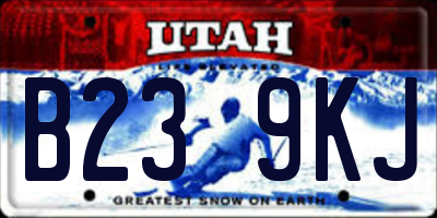 UT license plate B239KJ