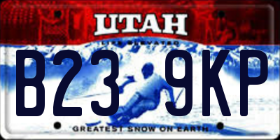 UT license plate B239KP