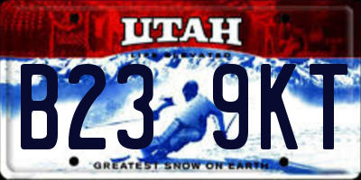 UT license plate B239KT