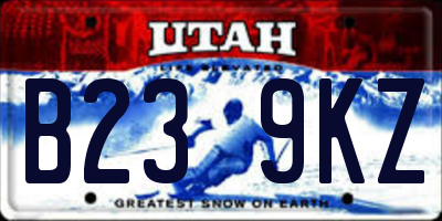 UT license plate B239KZ