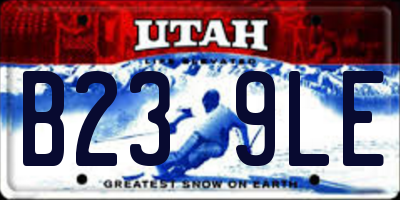 UT license plate B239LE