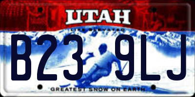 UT license plate B239LJ
