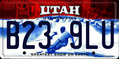 UT license plate B239LU