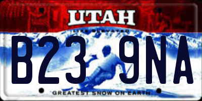 UT license plate B239NA