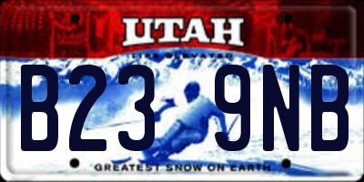 UT license plate B239NB