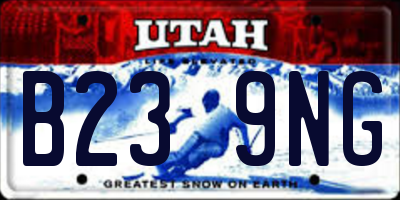 UT license plate B239NG