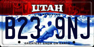 UT license plate B239NJ