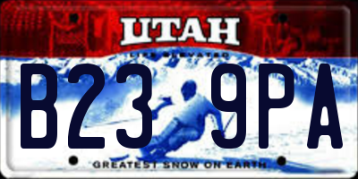 UT license plate B239PA