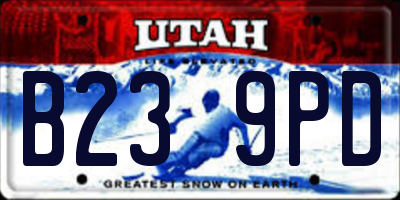 UT license plate B239PD