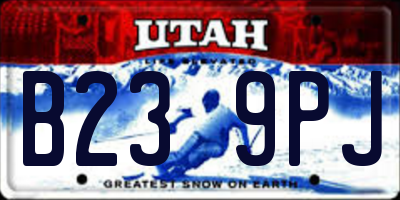 UT license plate B239PJ