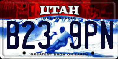 UT license plate B239PN