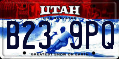 UT license plate B239PQ