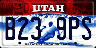 UT license plate B239PS