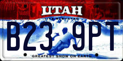 UT license plate B239PT