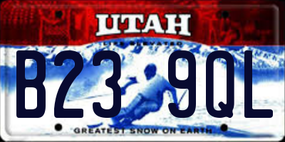 UT license plate B239QL