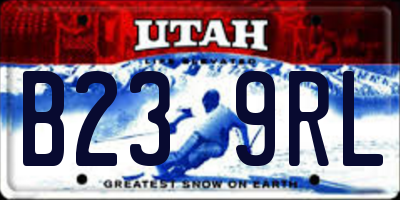 UT license plate B239RL