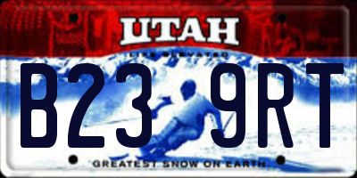 UT license plate B239RT
