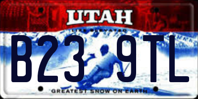 UT license plate B239TL
