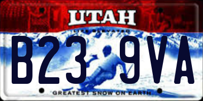 UT license plate B239VA