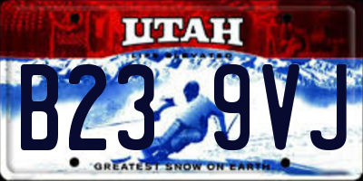 UT license plate B239VJ