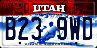 UT license plate B239WD