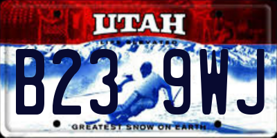 UT license plate B239WJ