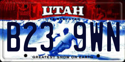 UT license plate B239WN