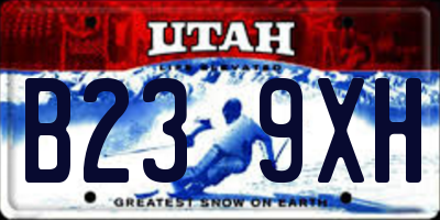 UT license plate B239XH