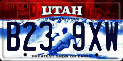 UT license plate B239XW