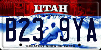 UT license plate B239YA