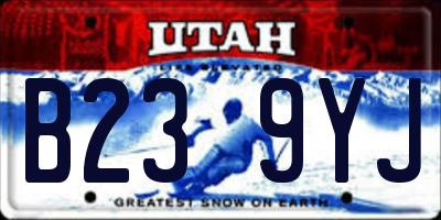 UT license plate B239YJ
