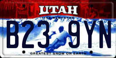 UT license plate B239YN