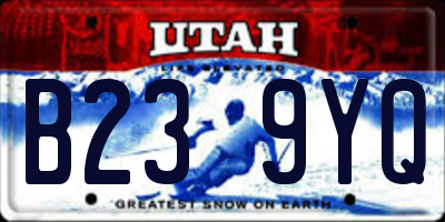UT license plate B239YQ