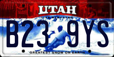 UT license plate B239YS