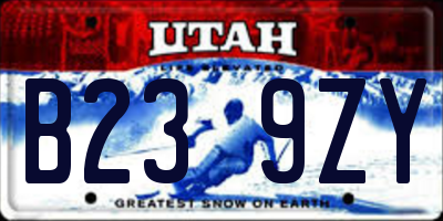 UT license plate B239ZY