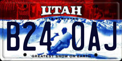 UT license plate B240AJ
