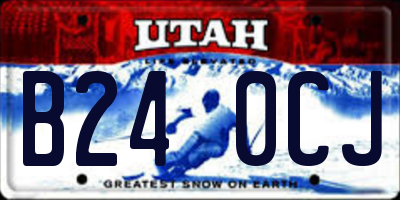 UT license plate B240CJ